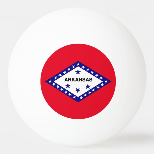 Bolinha De Ping Pong bandeira do Arkansas (Frente)