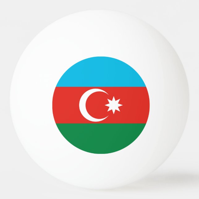 Bolinha De Ping Pong Bandeira do Azerbaijão (Frente)