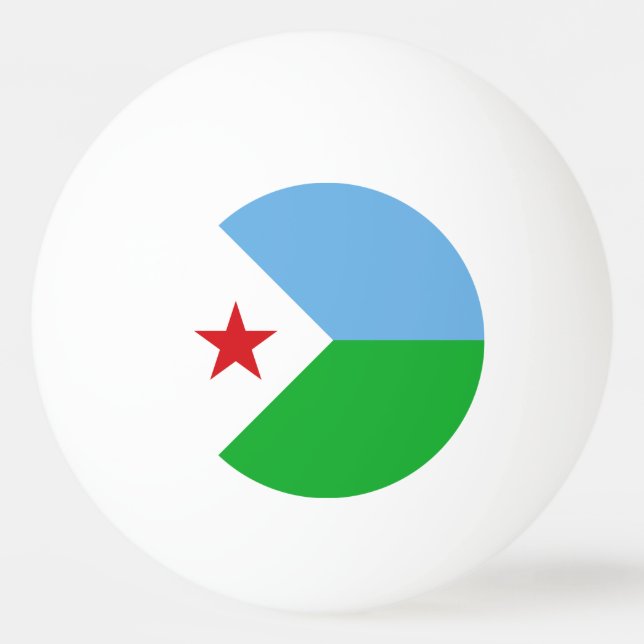 Bolinha De Ping Pong Bandeira do Djibuti (Frente)