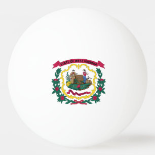 Bolinha De Ping Pong Bandeira do Estado da Virgínia Ocidental