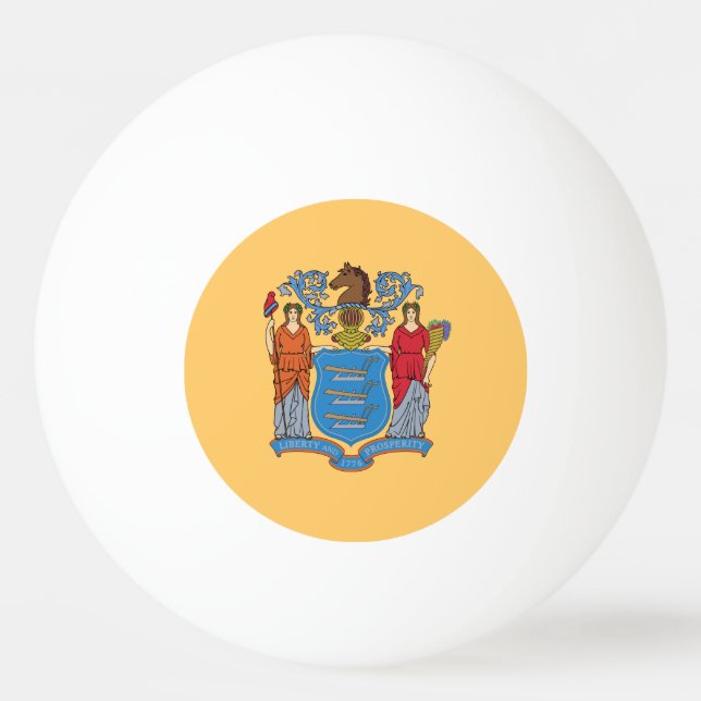 Bolinha De Ping Pong Bandeira do Estado de Nova Jersey (Frente)