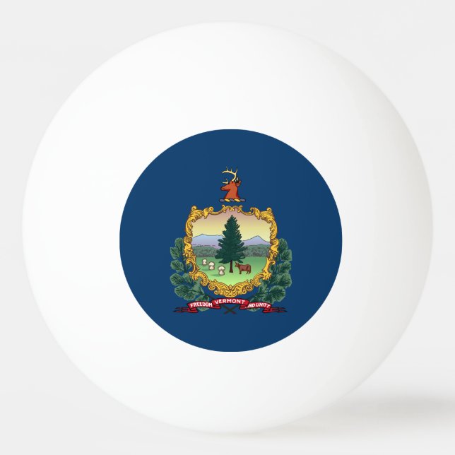 Bolinha De Ping Pong Bandeira do Estado de Vermont (Frente)
