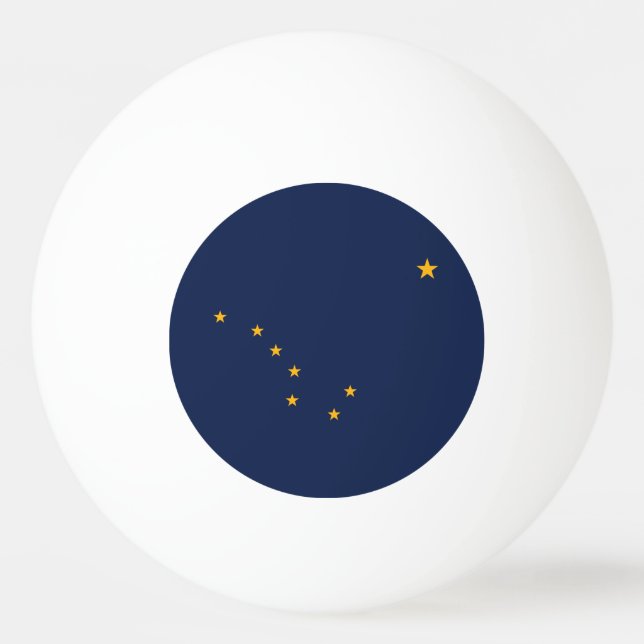 Bolinha De Ping Pong Bandeira do Estado do Alasca (Verso)