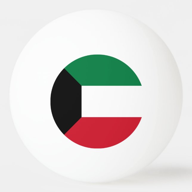 Bolinha De Ping Pong Bandeira do Kuwait (Frente)