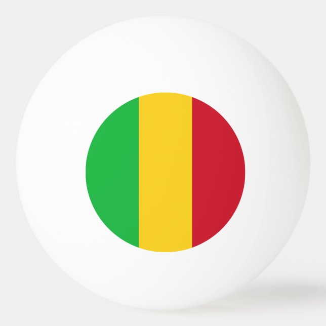 Bolinha De Ping Pong Bandeira do Mali (Frente)