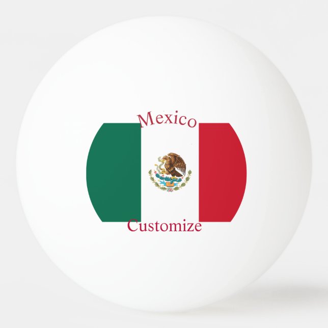 Bolinha De Ping Pong Bandeira do México Thunder_Cove (Frente)