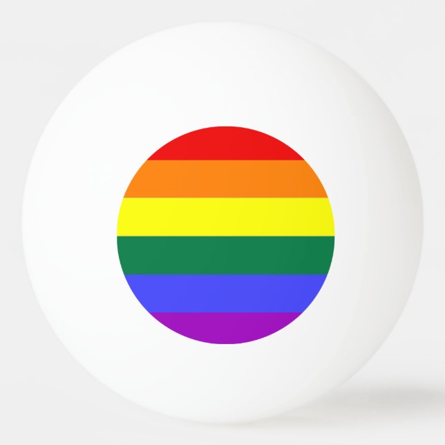 Bolinha De Ping Pong Bandeira do Orgulho Arco-Íris LGBT Lésbica gay (Verso)