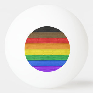 Bolinha De Ping Pong Bandeira do orgulho gay inclusivo de SlipperyJoe t