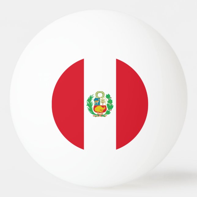 Bolinha De Ping Pong Bandeira do Peru (Frente)