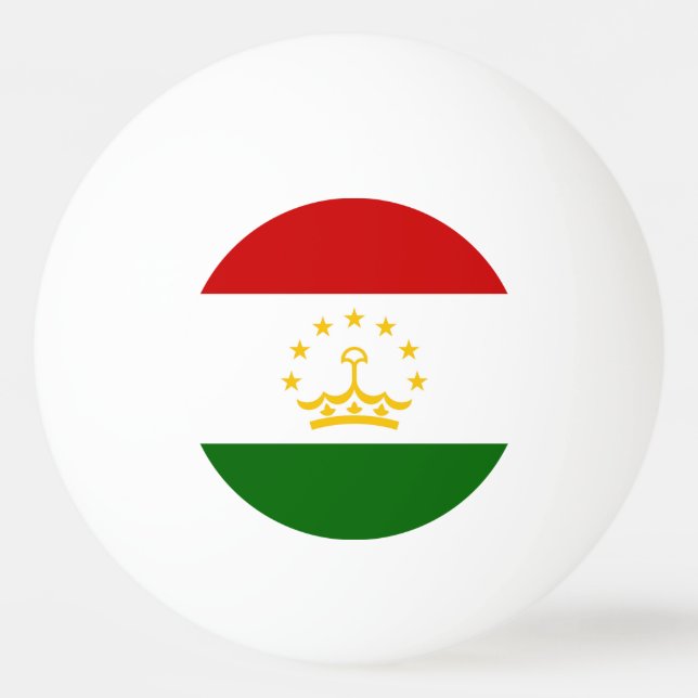 Bolinha De Ping Pong Bandeira do Tajiquistão (Frente)