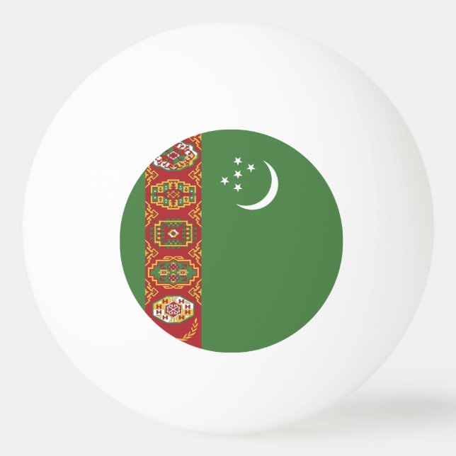 Bolinha De Ping Pong bandeira do Turquemenistão (Frente)