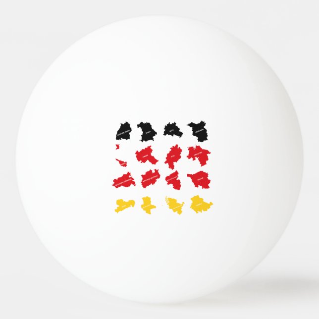 Bolinha De Ping Pong Bandeira dos Estados Alemães (Frente)