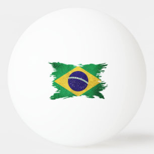 Bolinha De Ping Pong Bandeira Grunge Brasil, derrame de pincel, bandeir