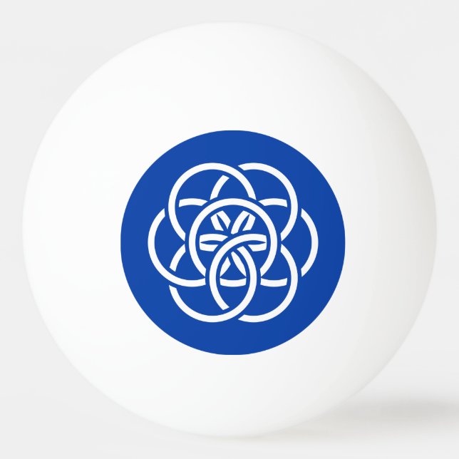 Bolinha De Ping Pong Bandeira Internacional do Planeta Terra (Frente)