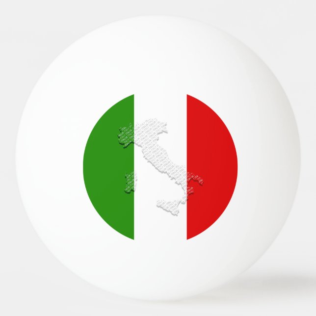 Bolinha De Ping Pong Bandeira italiana (Frente)