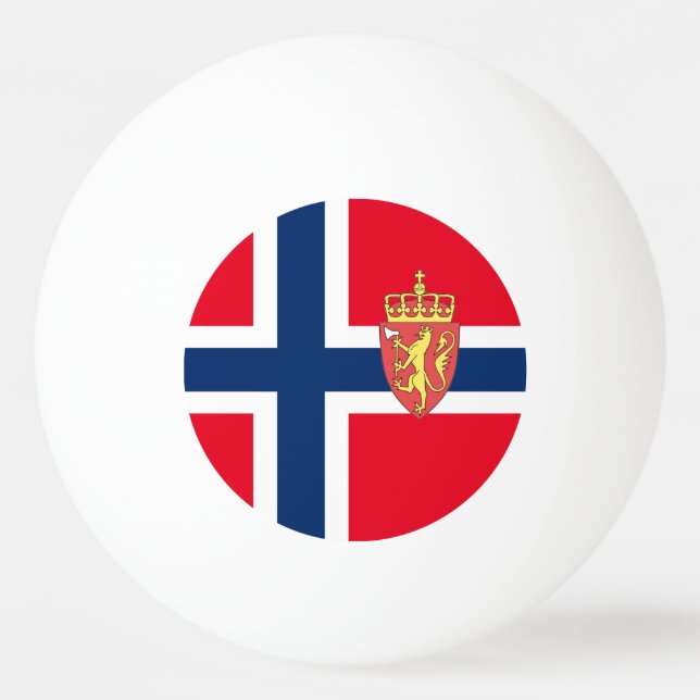 Bolinha De Ping Pong Bandeira norueguesa (Frente)