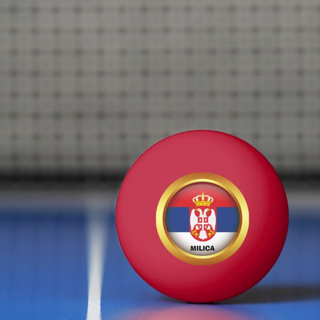 Bolinha De Ping Pong Bandeira Patriótica da Sérvia (Líquido)