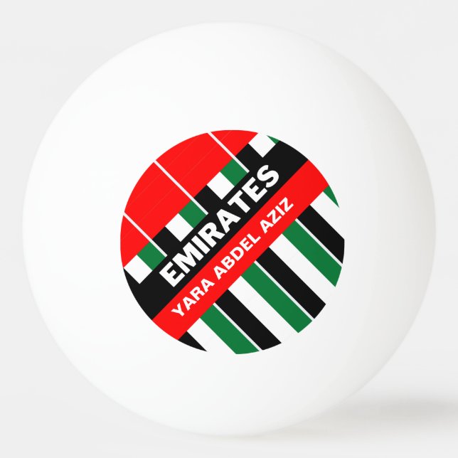 Bolinha De Ping Pong Bandeira Patriótica dos Emirados Árabes Unidos Per (Frente)