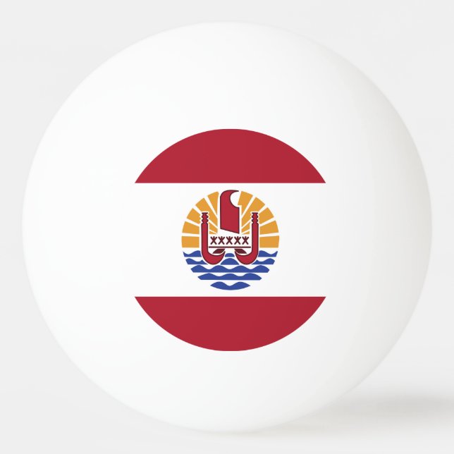 Bolinha De Ping Pong bandeira Polinésia Francesa (Frente)