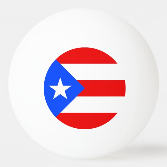 Bolinha De Ping Pong Bandeira Porto Rico (Frente)