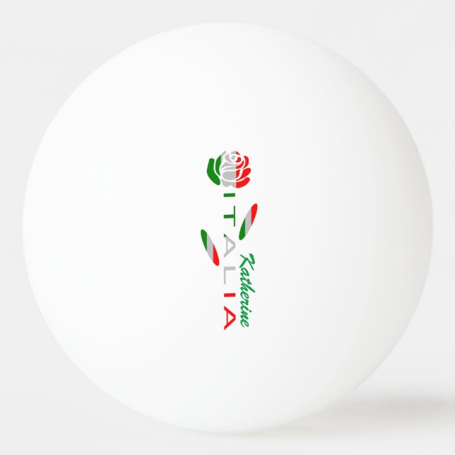 Bolinha De Ping Pong Bandiera d'Italia Rosa Personalizada (Frente)