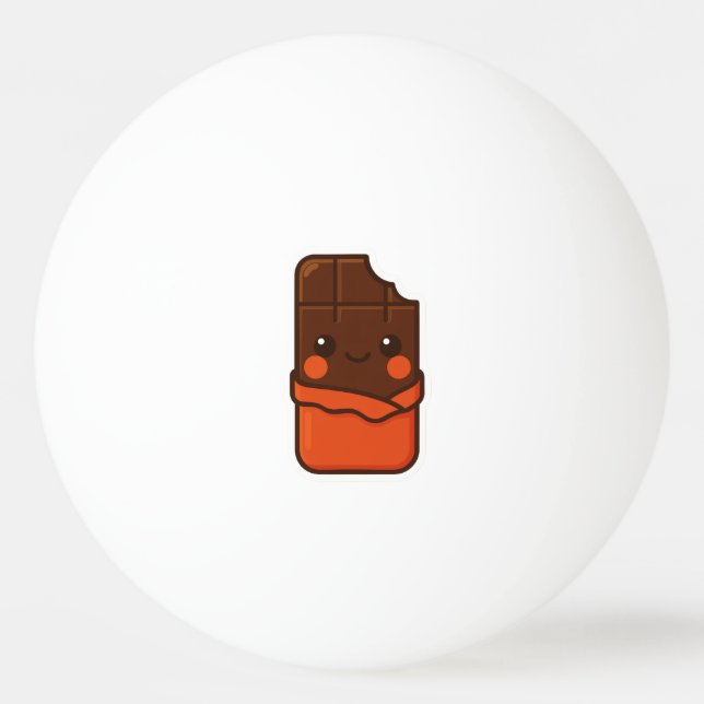 Bolinha De Ping Pong Bar de Chocolate Kawaii (Frente)