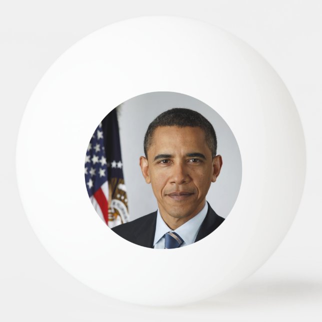 Bolinha De Ping Pong Barack Obama Presidente dos EUA Casa Branca Retrat (Frente)