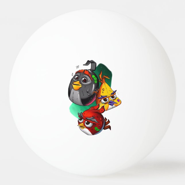 Bolinha De Ping Pong Batalha de Pássaros Irritados Vestida Vermelha, Bo (Frente)