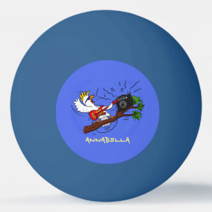Bolinha De Ping Pong Batuta engraçada tocando cartoon de violão