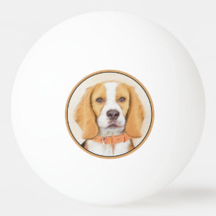 Bolinha De Ping Pong Beagle Hound Dog Painting Original Animal Art