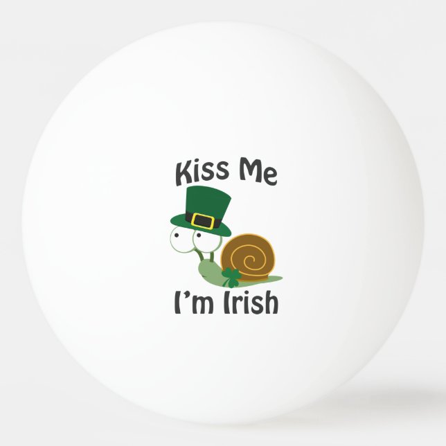 Bolinha De Ping Pong Beije-me, sou irlandês (Frente)