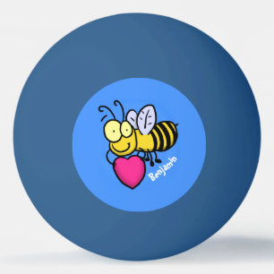 Bolinha De Ping Pong Bela engraçada bonita com ilustração cardíaca