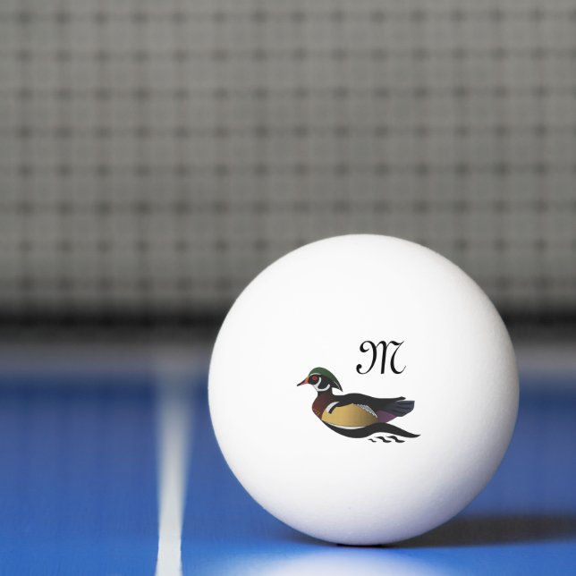Bolinha De Ping Pong Belo Pato de Madeira Nadando (Líquido)