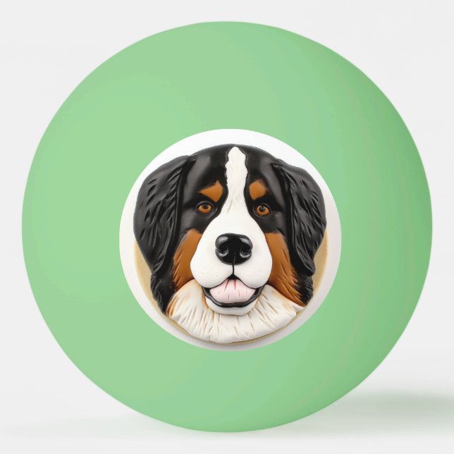 Bolinha De Ping Pong Bernese Mountain Dog 3D Inspirou (Frente)