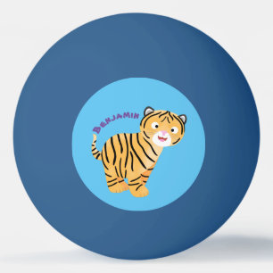 Bolinha De Ping Pong Bicho de tigre feliz e bonito