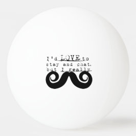 Bolinha De Ping Pong Bigode de Humor Negro Engraçado