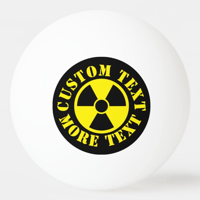 Bolinha De Ping Pong Black and yellow nuke warning symbol (Frente)