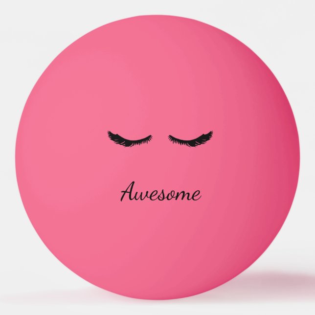 Bolinha De Ping Pong Black Eyelashes Incrível Personalizado (Frente)