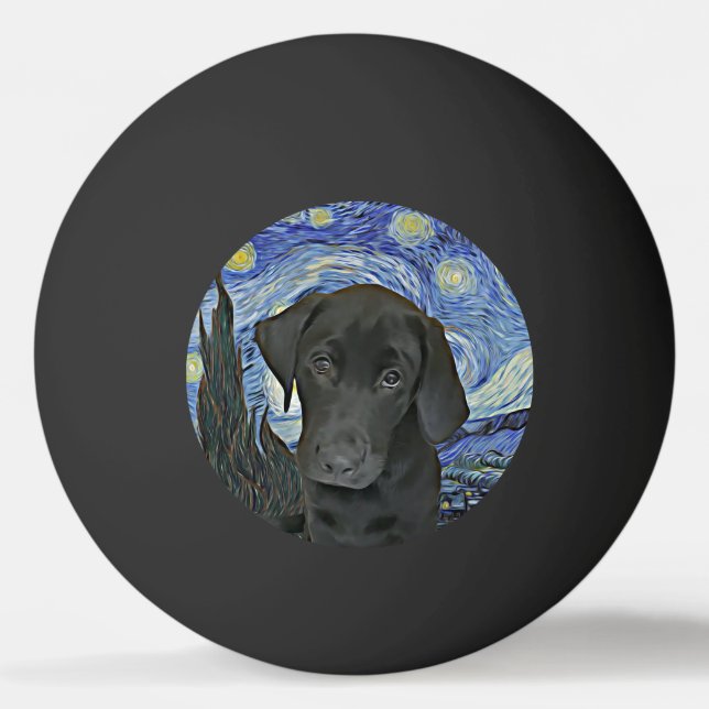 Bolinha De Ping Pong Black Lab Puppy StarNight (Frente)