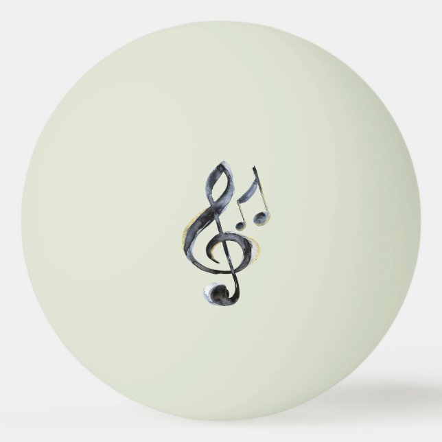 Bolinha De Ping Pong Black Music Notes (Frente)