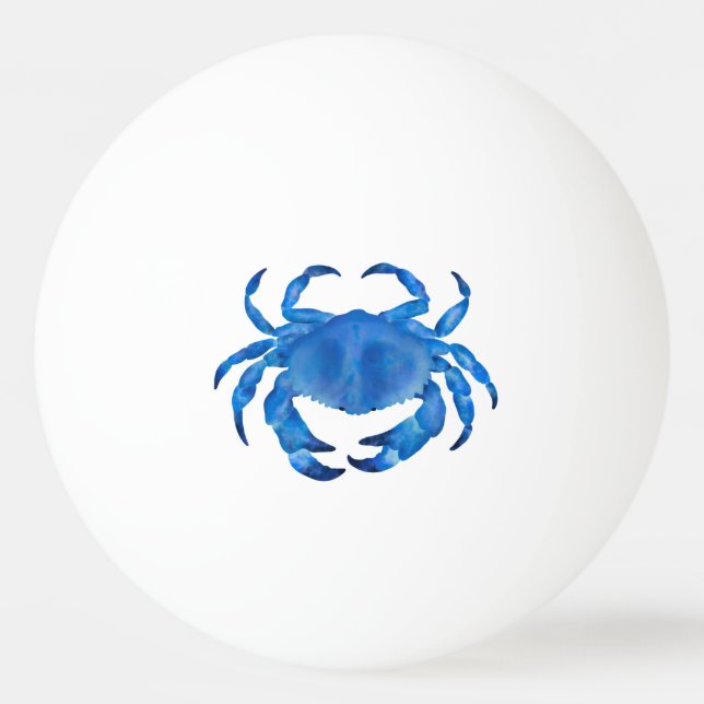 Bolinha De Ping Pong Blue Crab Watercolor (Frente)