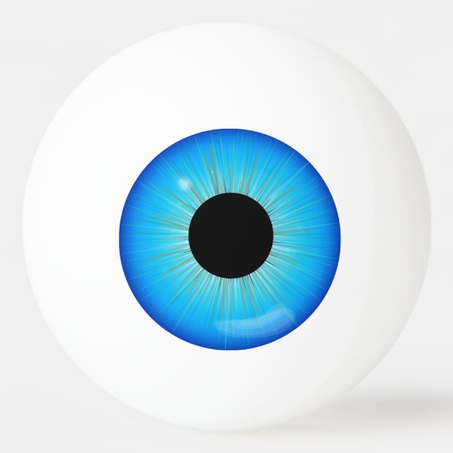 Bolinha De Ping Pong Blue Iris Eyeball (Frente)