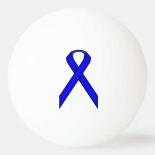 Bolinha De Ping Pong Blue Standard Ribbon por Kenneth Yoncich