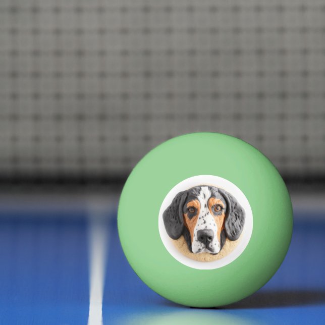 Bolinha De Ping Pong Bluetick Coonhound Dog 3D inspirado (Líquido)