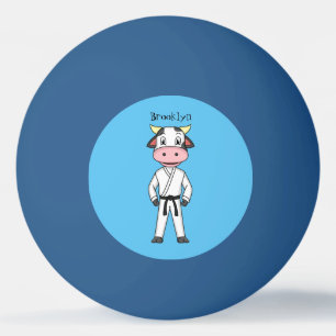 Bolinha De Ping Pong Boca-branca em desenho animado em kung fu