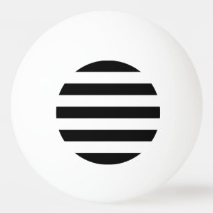 Bolinha De Ping Pong Bold Black And White Stripes Design