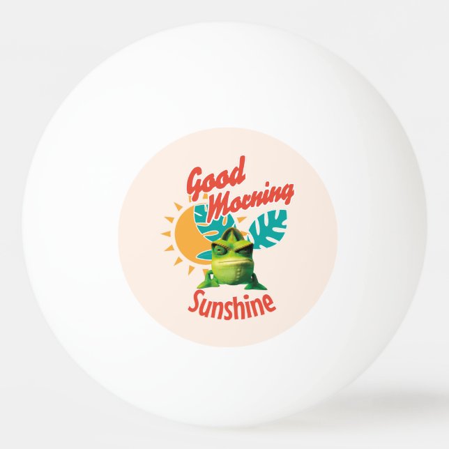 Bolinha De Ping Pong Bom Dia Sol Chameleão Divertido (Frente)