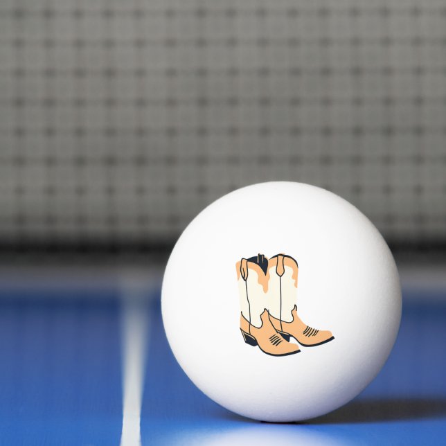 Bolinha De Ping Pong Botas de Cowboy Castanhas (Líquido)