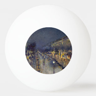 Bolinha De Ping Pong Boulevard Montmartre na Night Pissarro