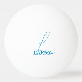 Bolinha De Ping Pong Branco Azul Monogramado